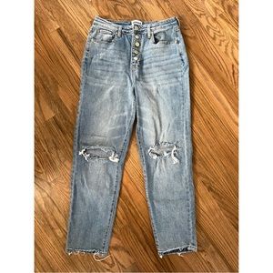 ABOUND Distressed Straight Leg Denim Jeans // 27